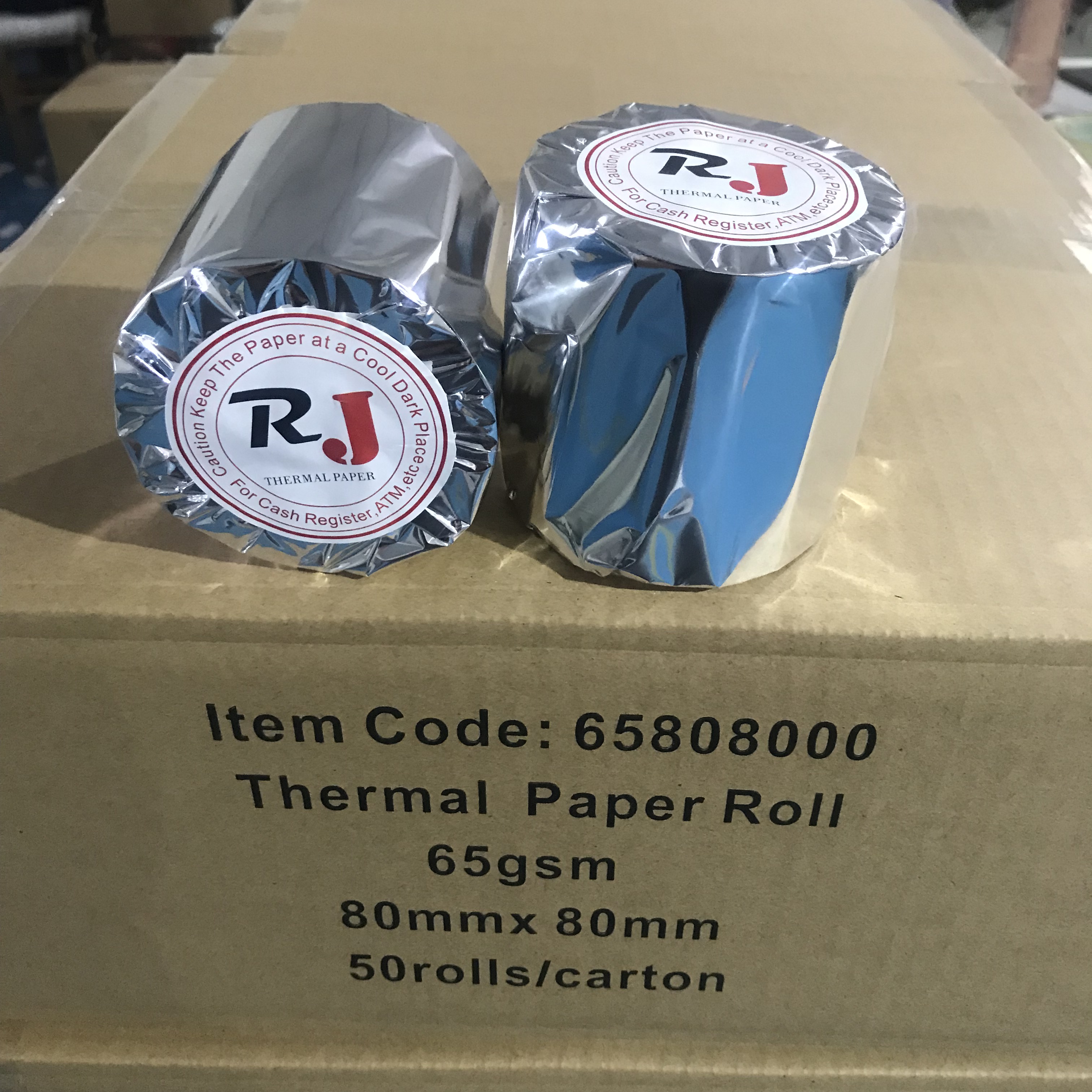 Thermal paper roll 60gsm 80x80mm