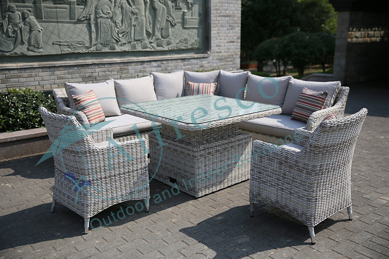 Alum rattan sofa 6pcs set
