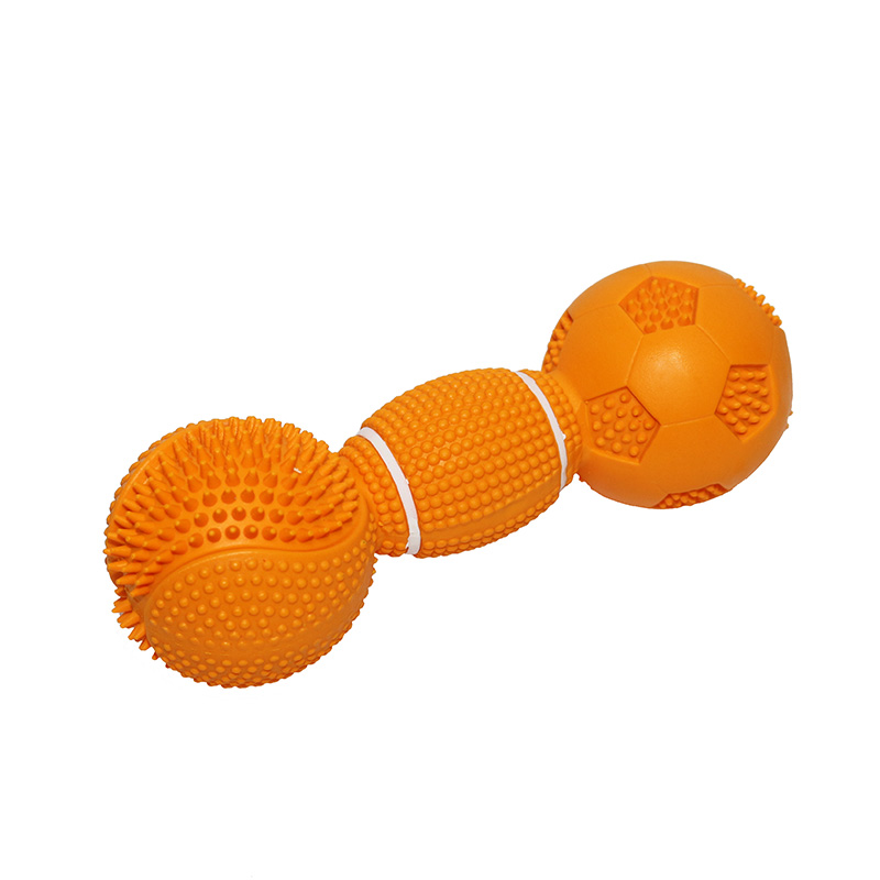 pit burr basketball dumbbell pet toy 15cm