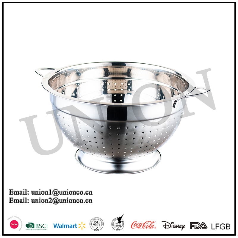 Stainless Steel Colander 3 Pieces Kitchen Set with 1.5 3 5 Quarts mesh basket soup colanders