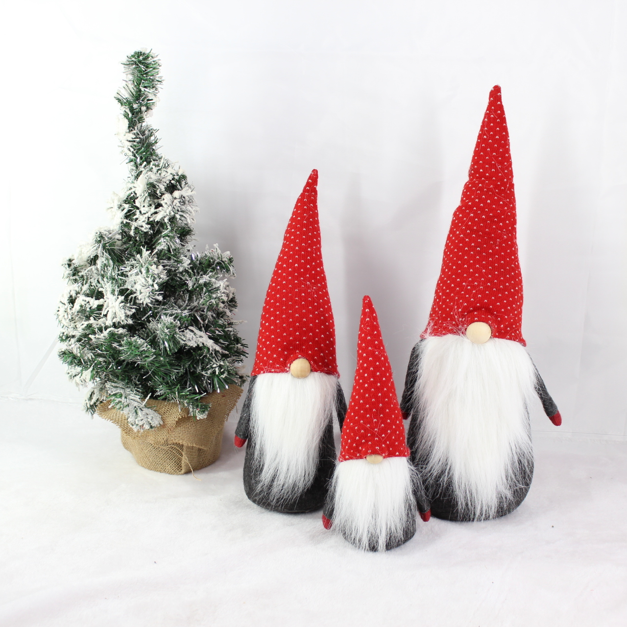 Christmas Gnome with Cable Knit Hat, Scandinavian Holiday , Original Nordic Gnome