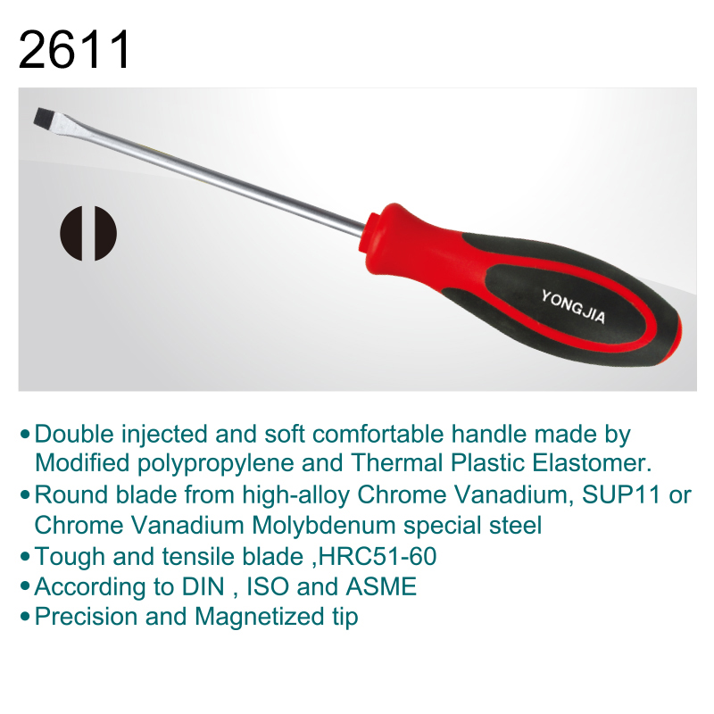 2611 EUROPE stype bi-material CRV screwdriver