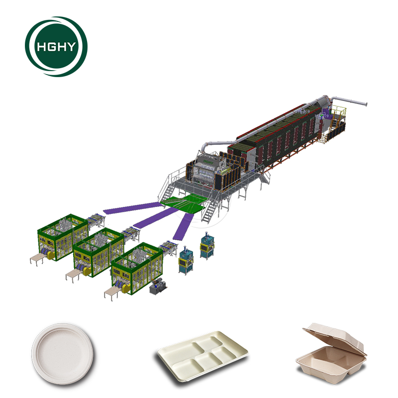 HGHY Pulp Molding Automatic Rotary Paper Plate Making Machine