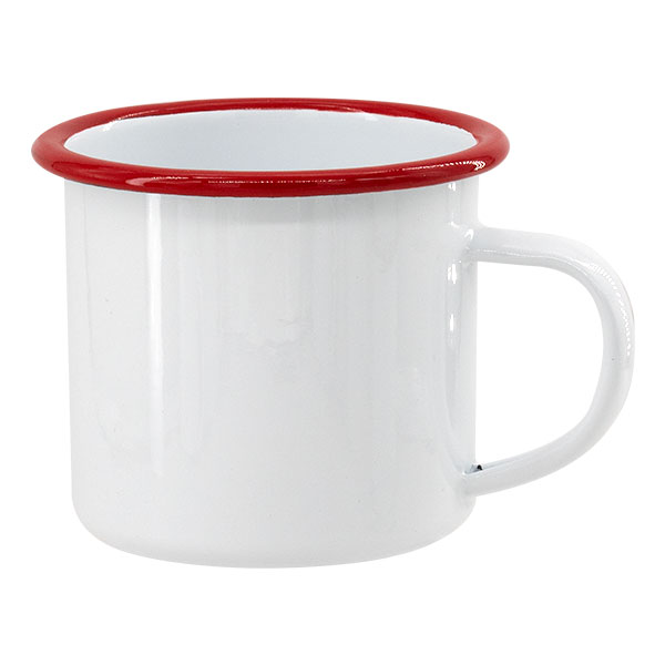New launched 18 oz. Sublimation Fine Enamel Mug with color rim
