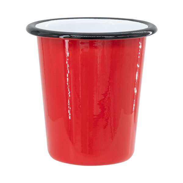 cone shape Colored Enamel Cups w/ Black Rim