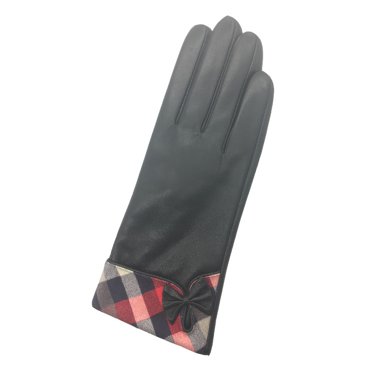 Touch screen leather glove