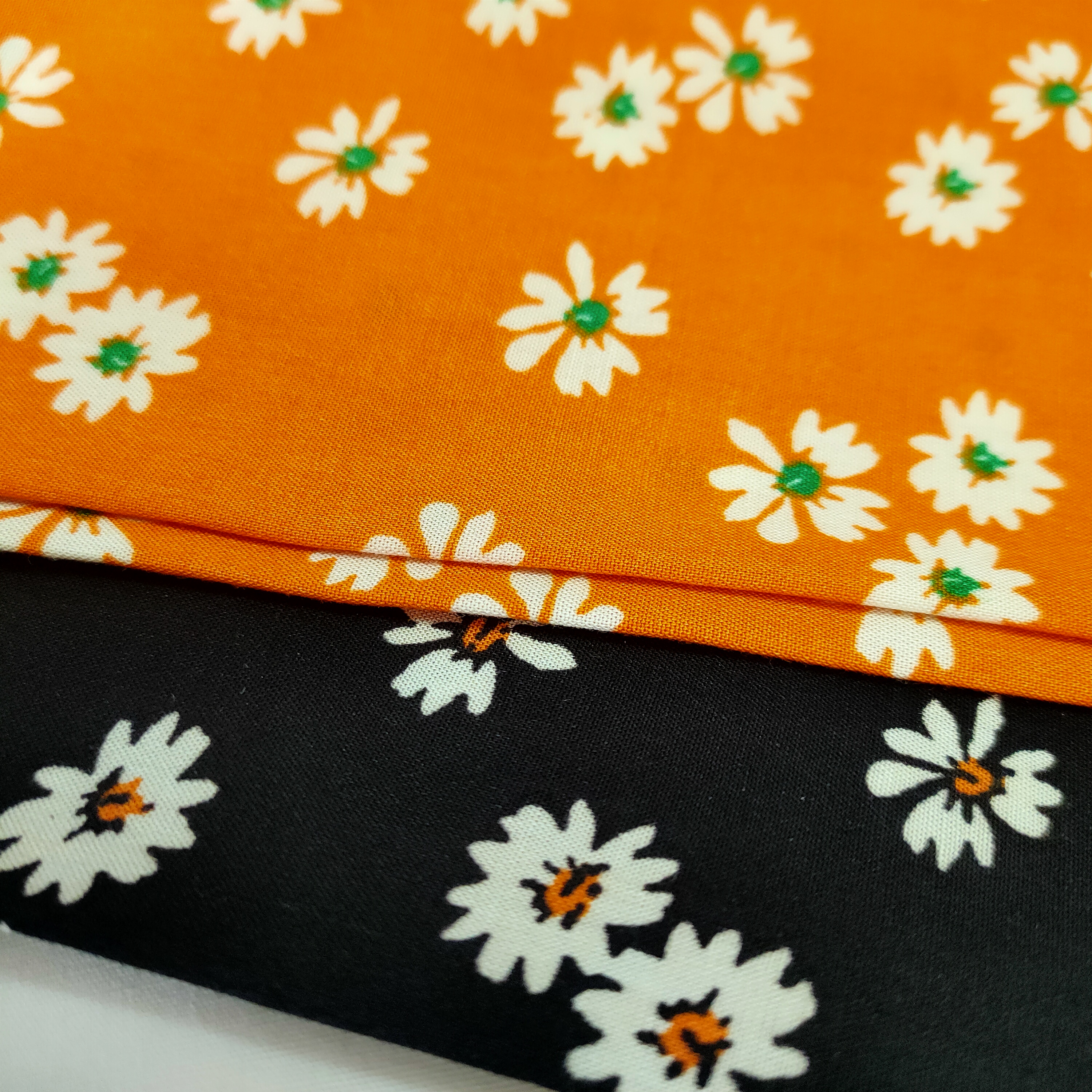 hanlin textile 100% rayon daisy digital discharge printing rayon viscose fabric for dress shirt fabric