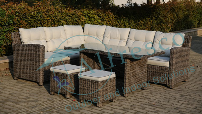 Hot sale alum rattan sofa set