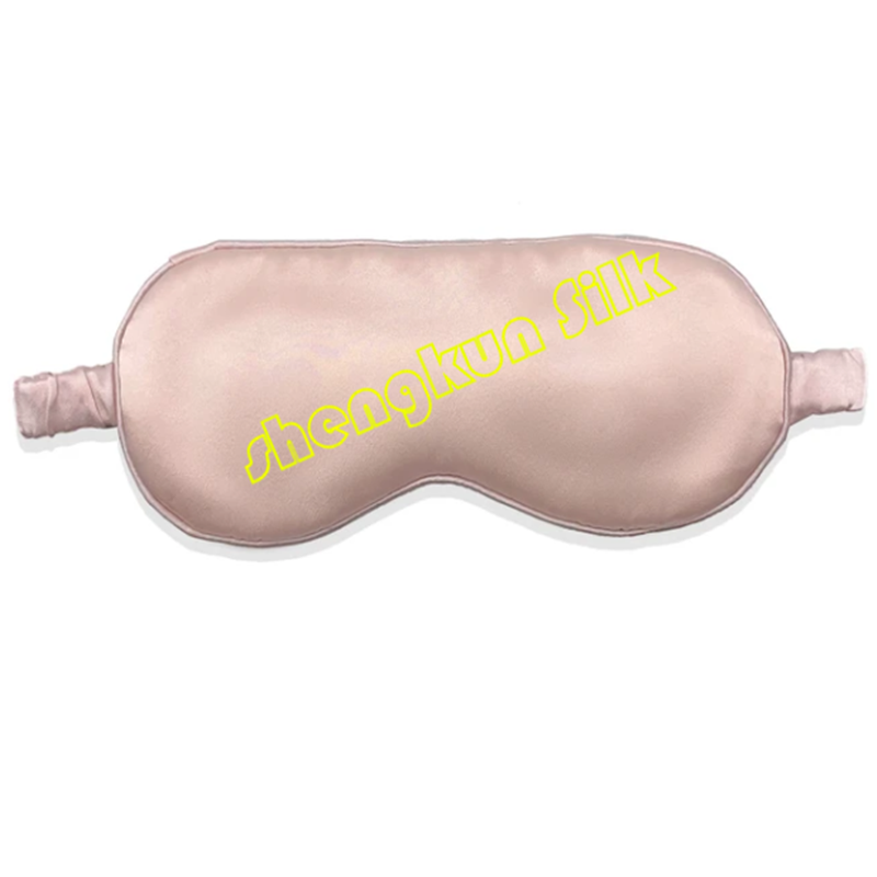 22mm 100% Pure silk Sleeping mask Set for Travel Silk Pillow Case Eyemask Drawstring Customized Size and Color