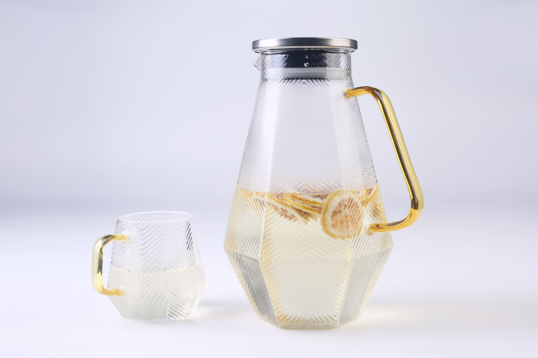 Borosilicate glass pitcher