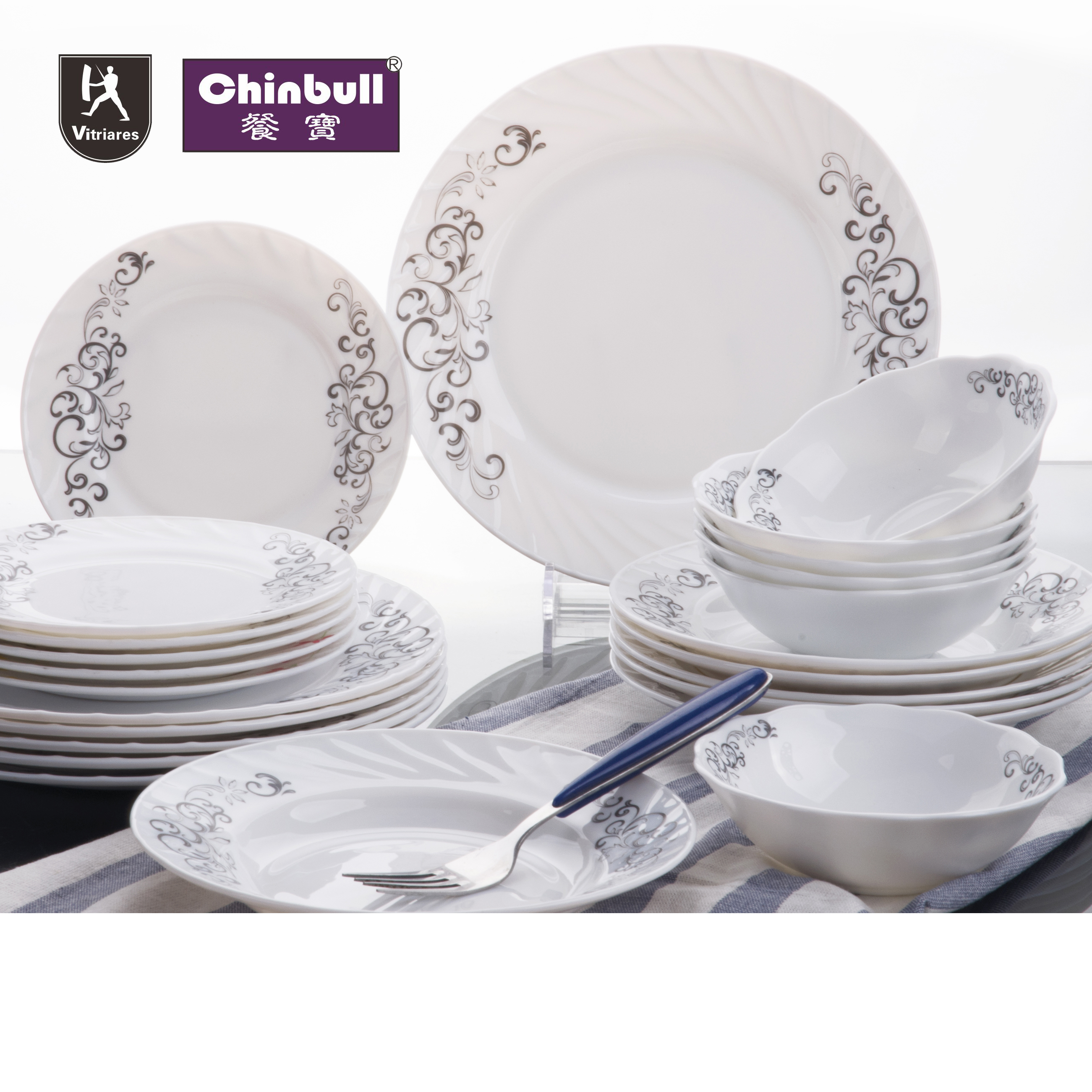 24pcs dinner set (opal glassware）