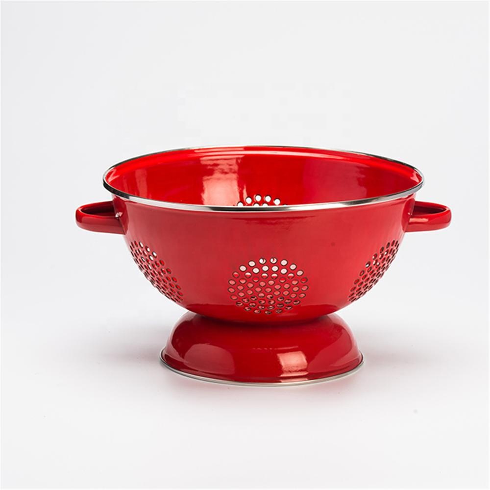 enamel colander