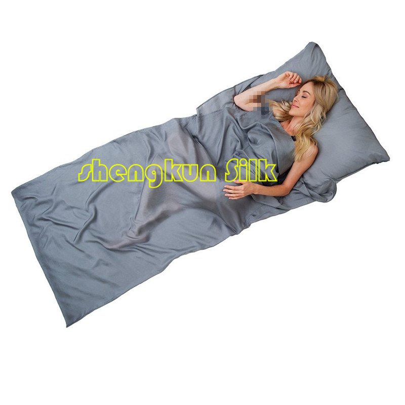 Modern New Design Colorful 100% Pure Silk Sleeping Bag Liner