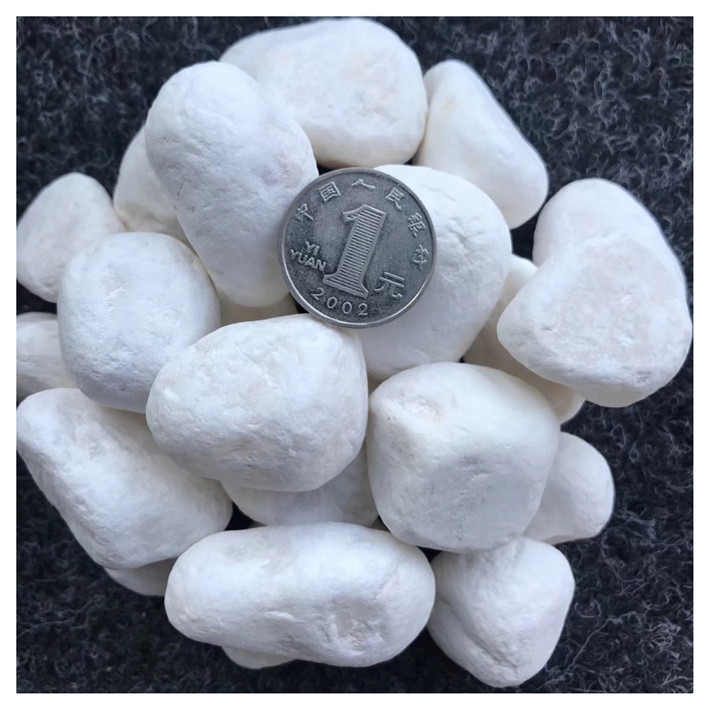 Tumbled Garden Snow White Pebble Stone For Landscape