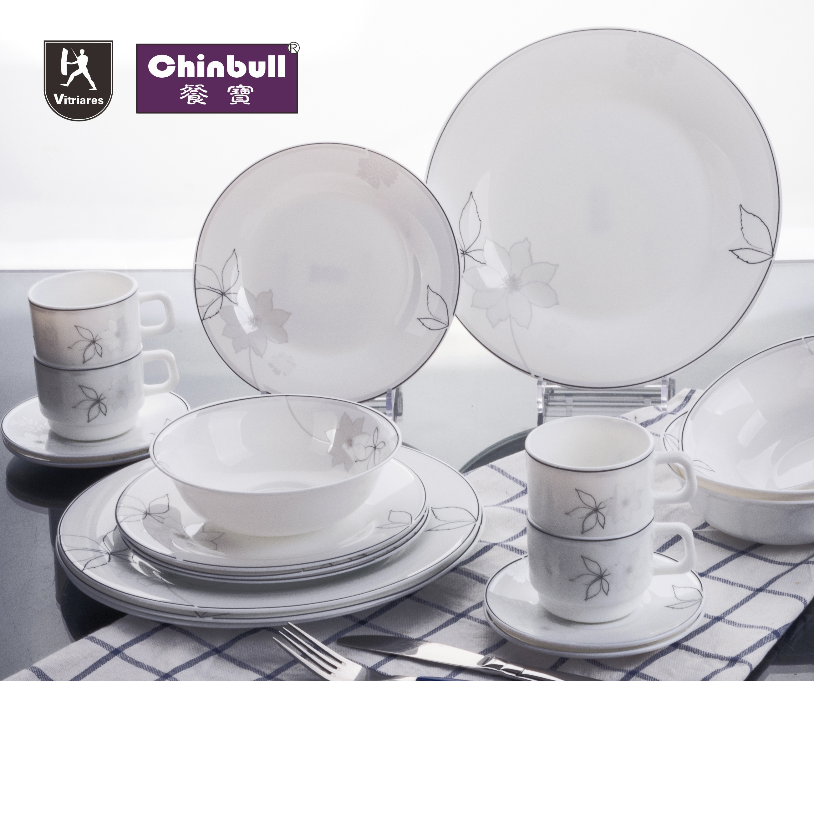 20pcs dinner set (opal glassware）