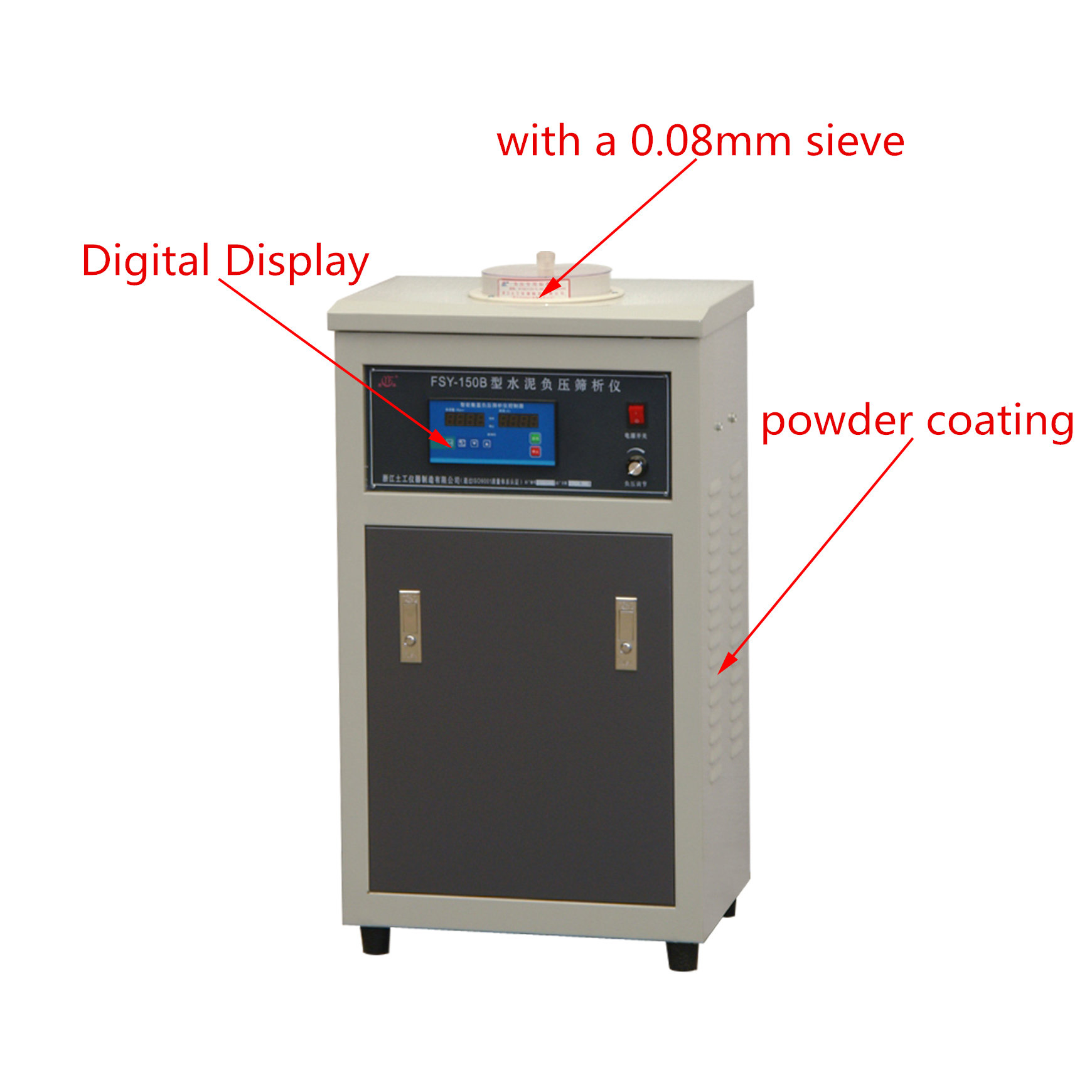 Digital Display Cement Negative Pressure Lab Sieve (Eco-friendly)