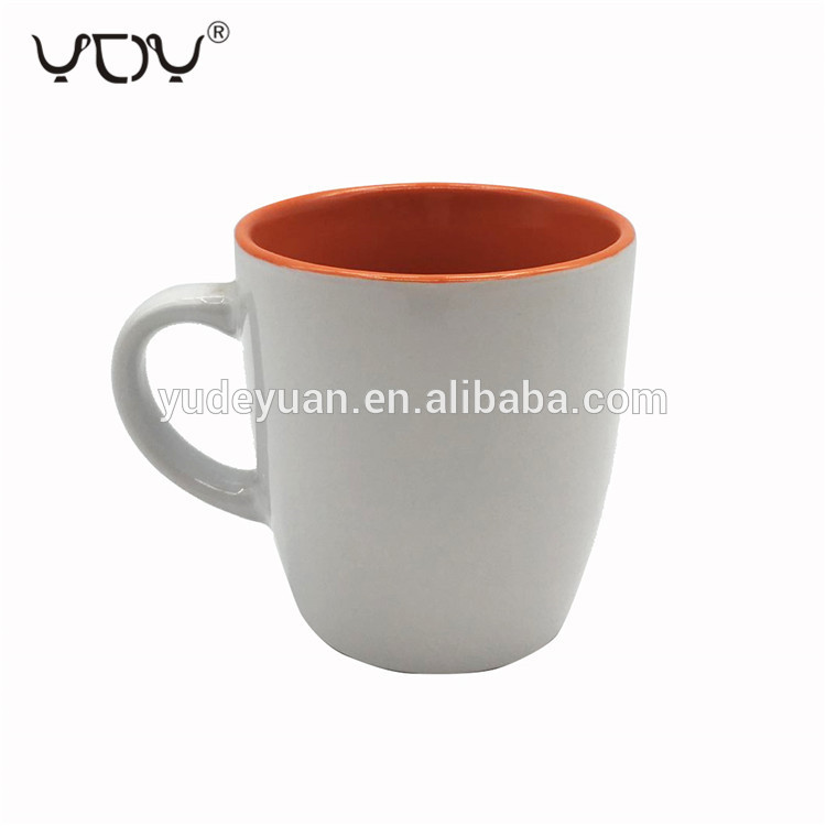 Cheap Color Inside Glazing Ceramic 11oz Stoneware Porcelain Plain White Coffee Mug