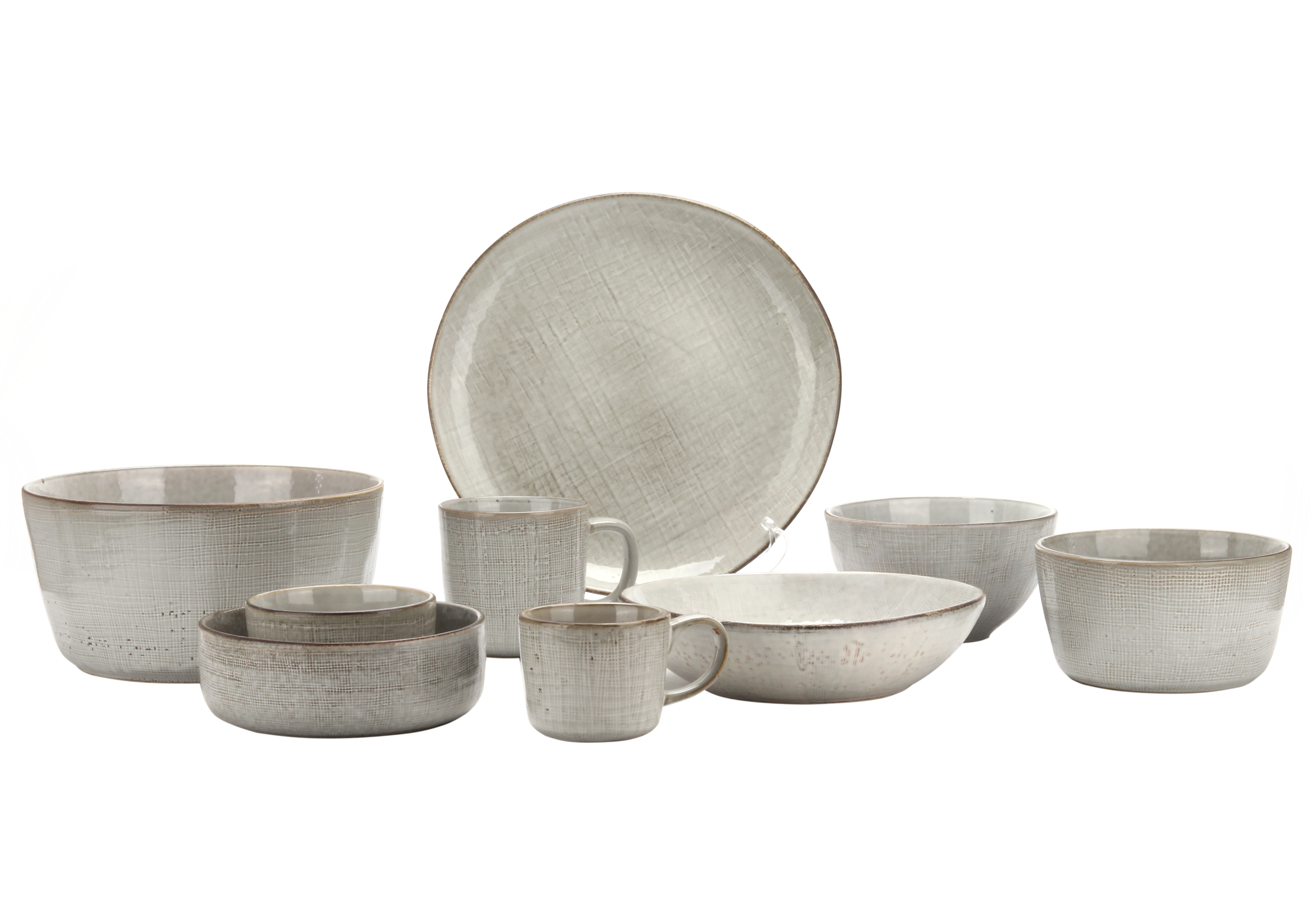 Stock stoneware dinner set