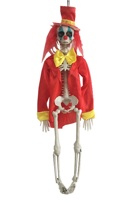 16in Hanging skeleton clown