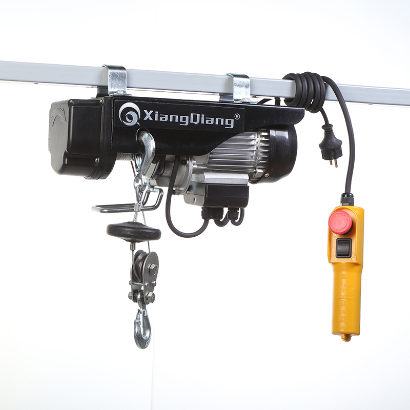 Electric cable hoist with double limit