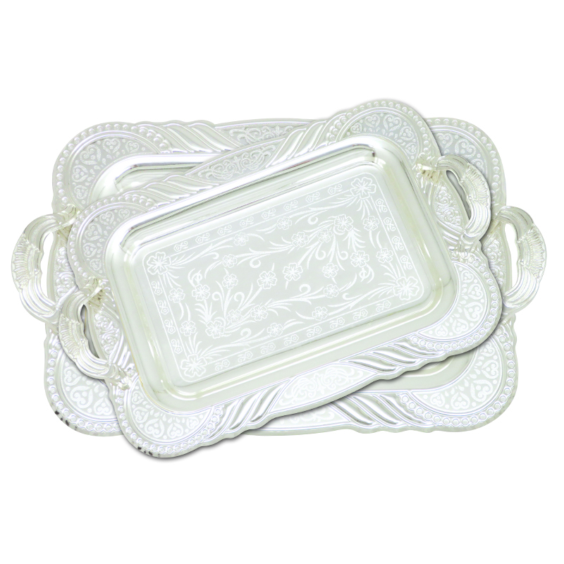 Silver plated iron tray