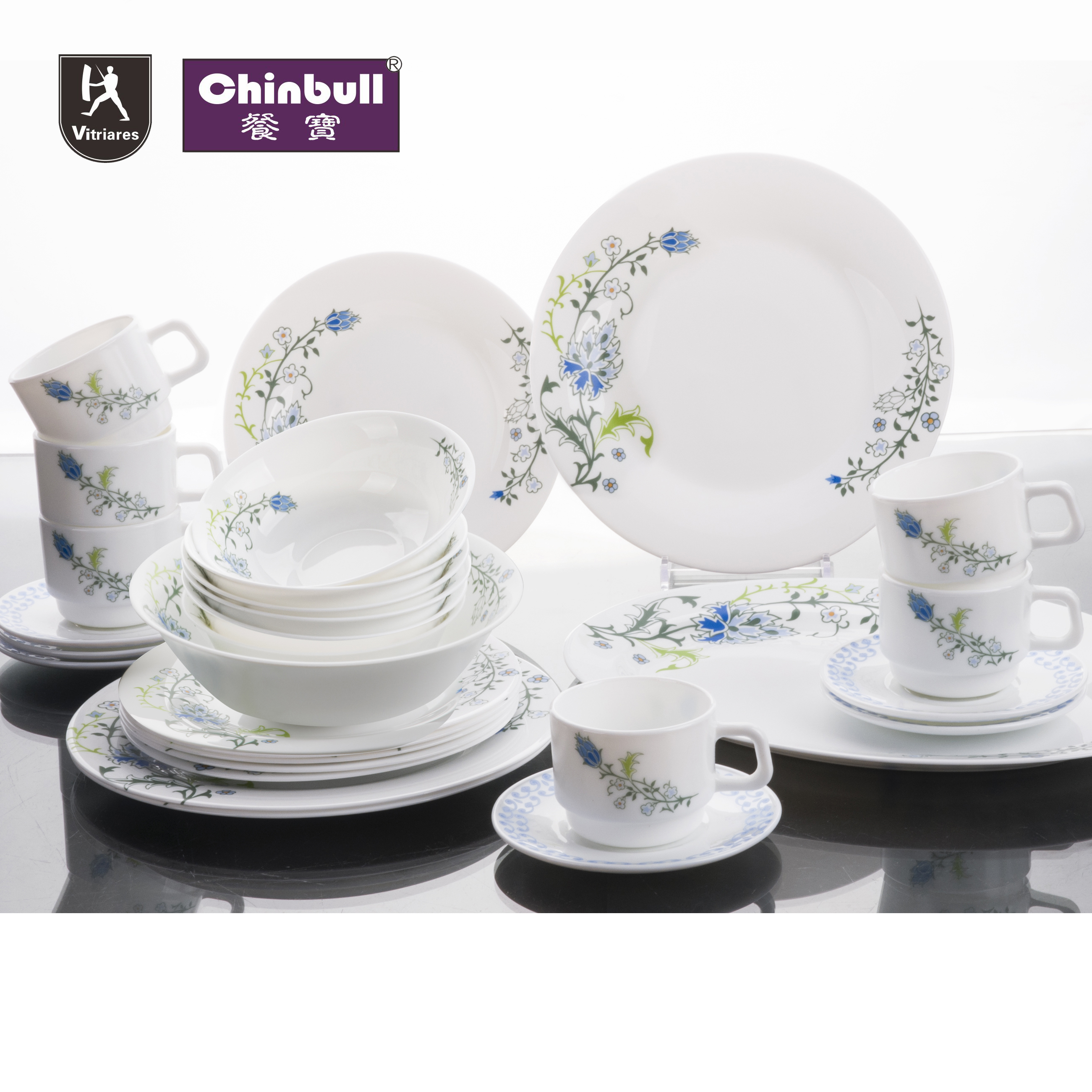 38pcs dinner set (opal glassware)