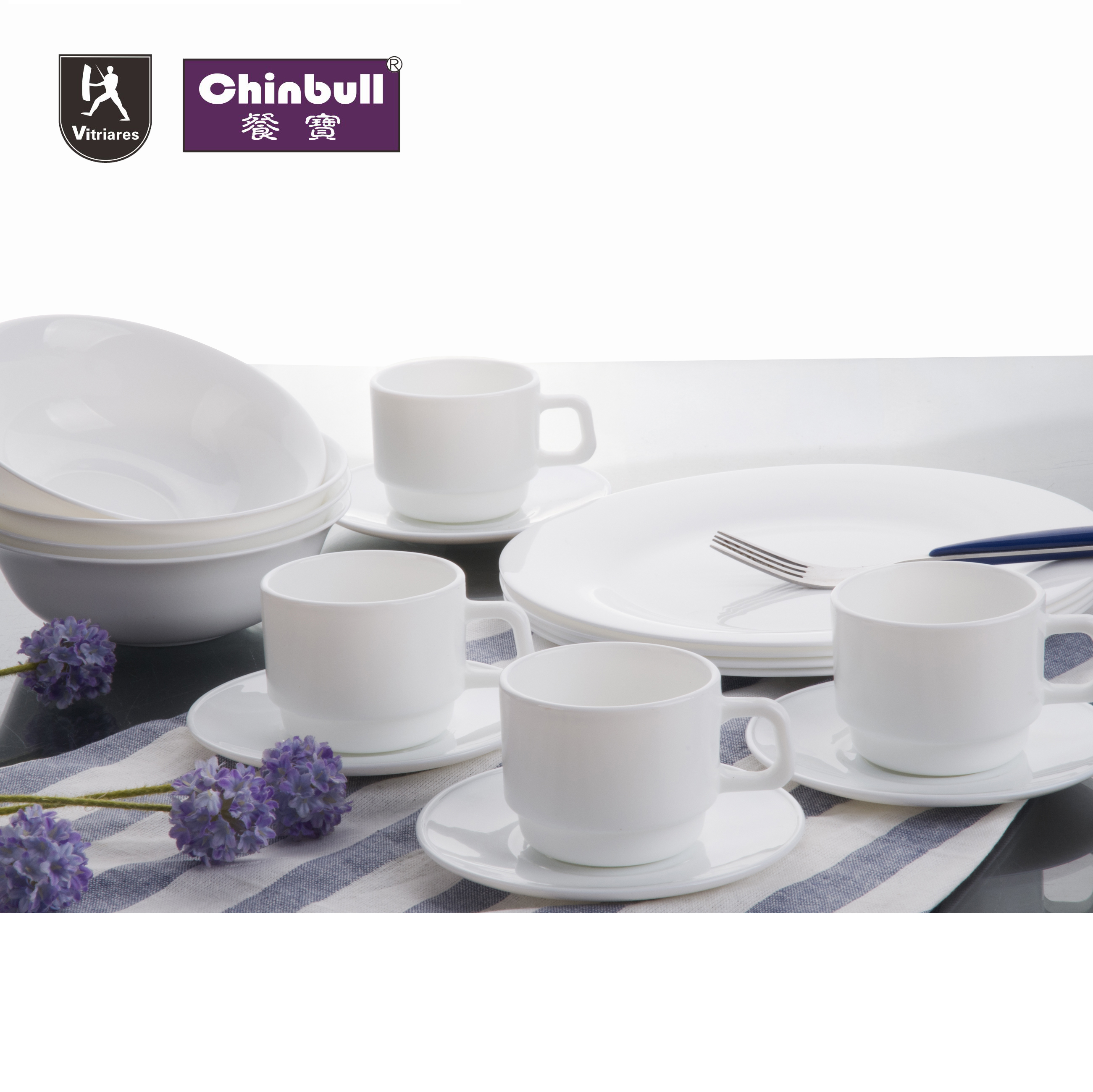 16pcs dinner set(opal glassware）