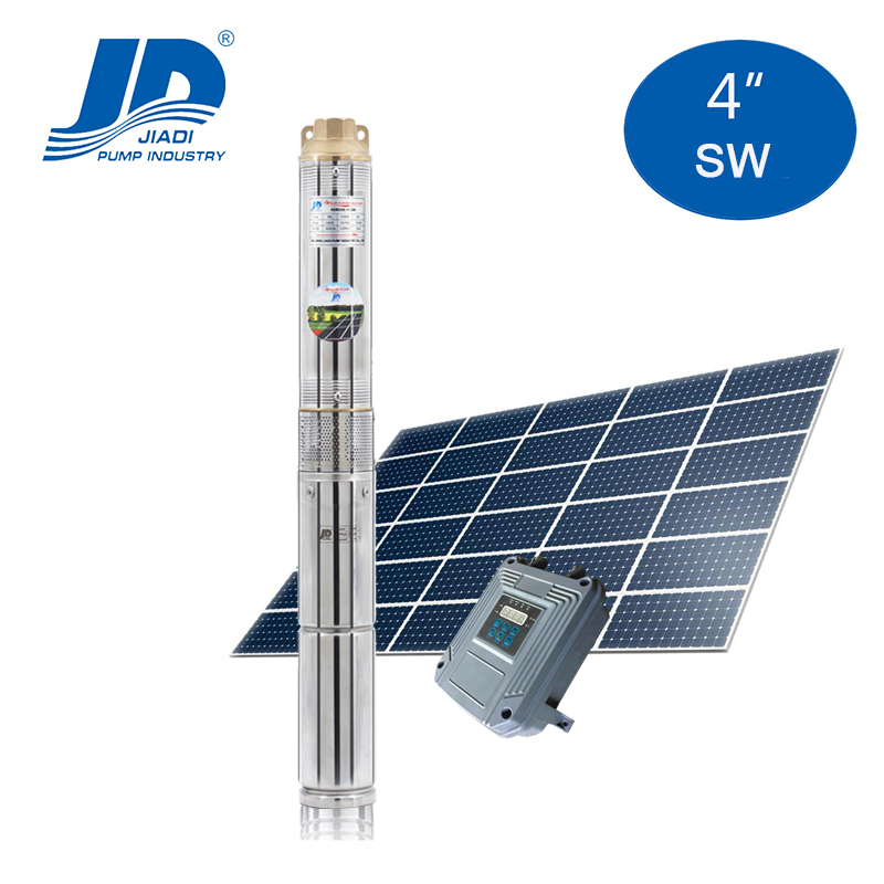 4'' DC Solar Deep Well Multistage Impeller Submersible Stainless Steel Pump Bore Hole Water Pump