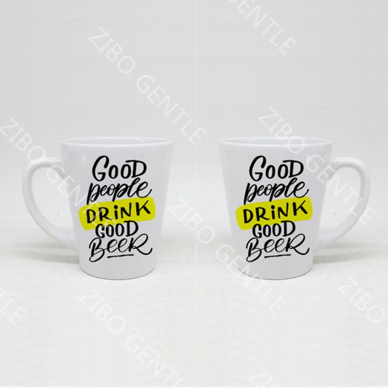 V SHAPE MUG WITH DECAL/Coffee Mug