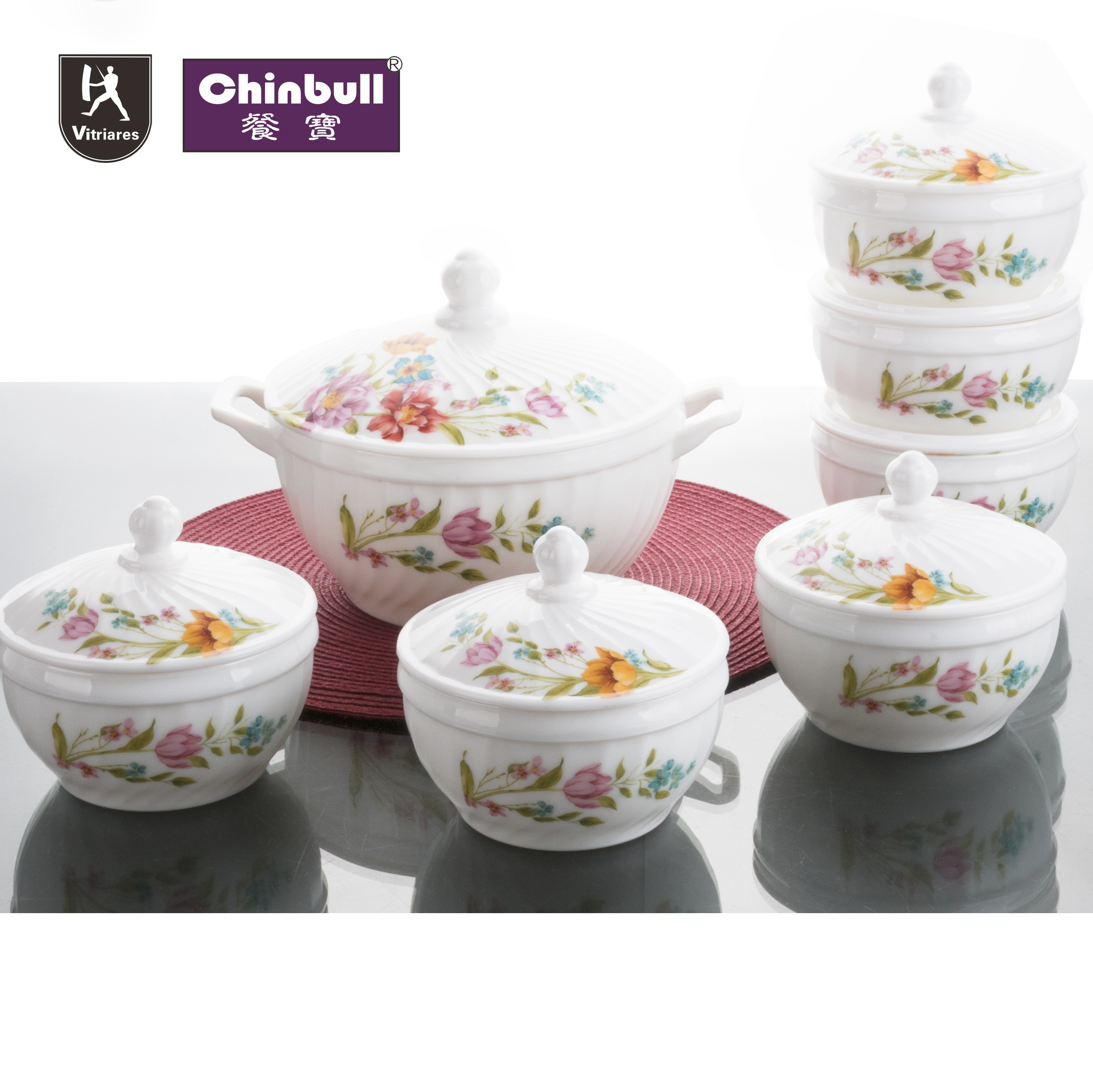 7pcs dinner set (opal glassware）