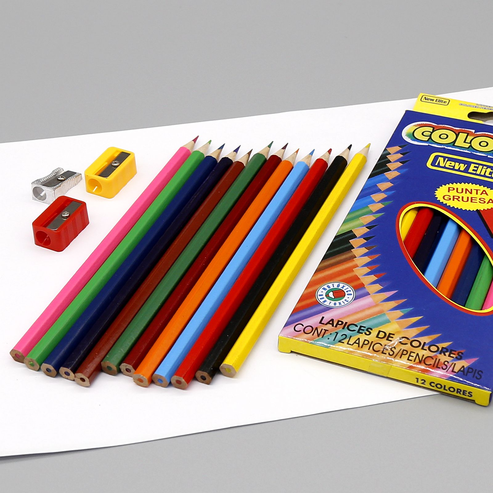 7" 12 Colors Poplar Wood Color Pencil Customized Lead & Package Manufacturing Direct Sale Wholesale High Quality CP-006