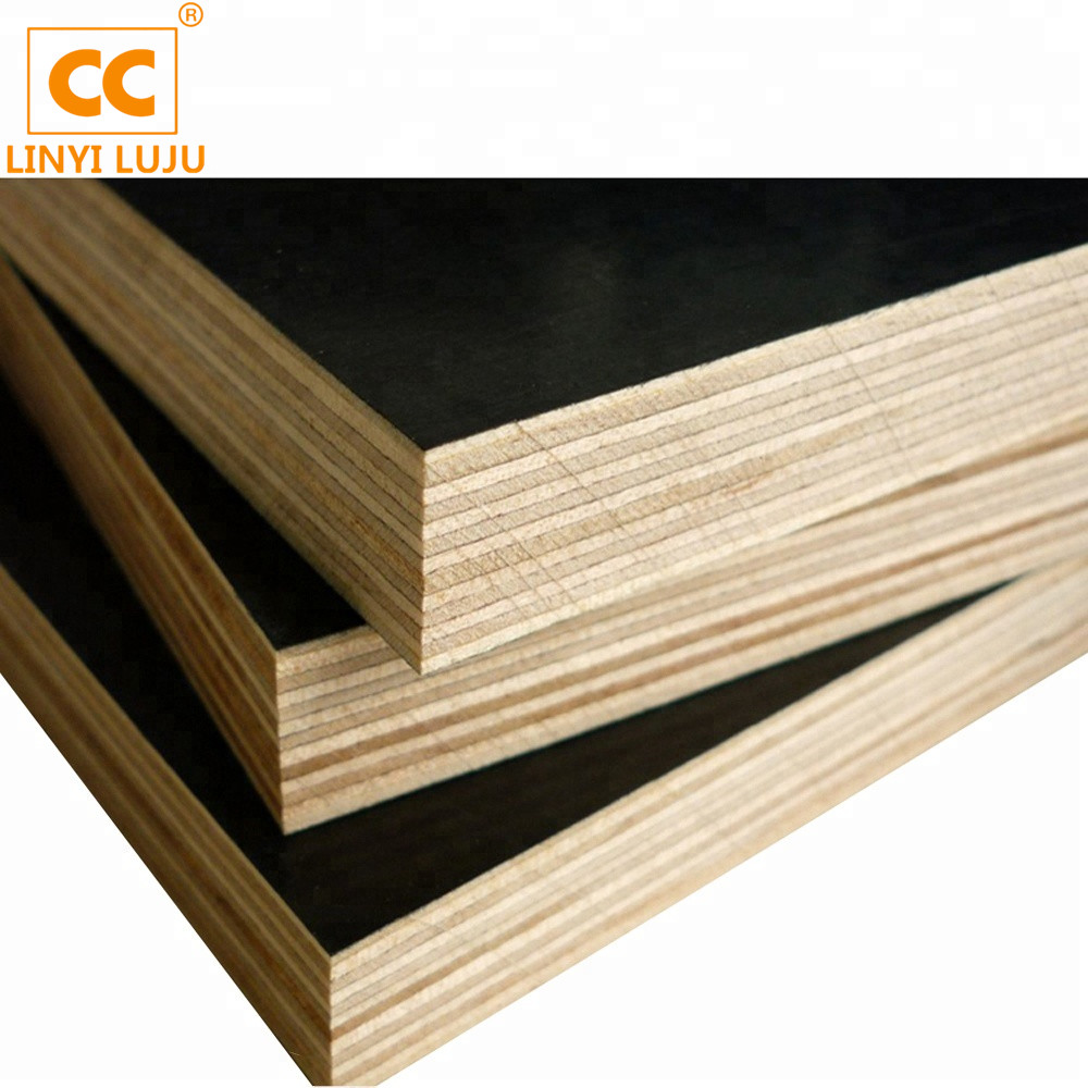 glossy finished poplar core brown film faced shuttering plywood