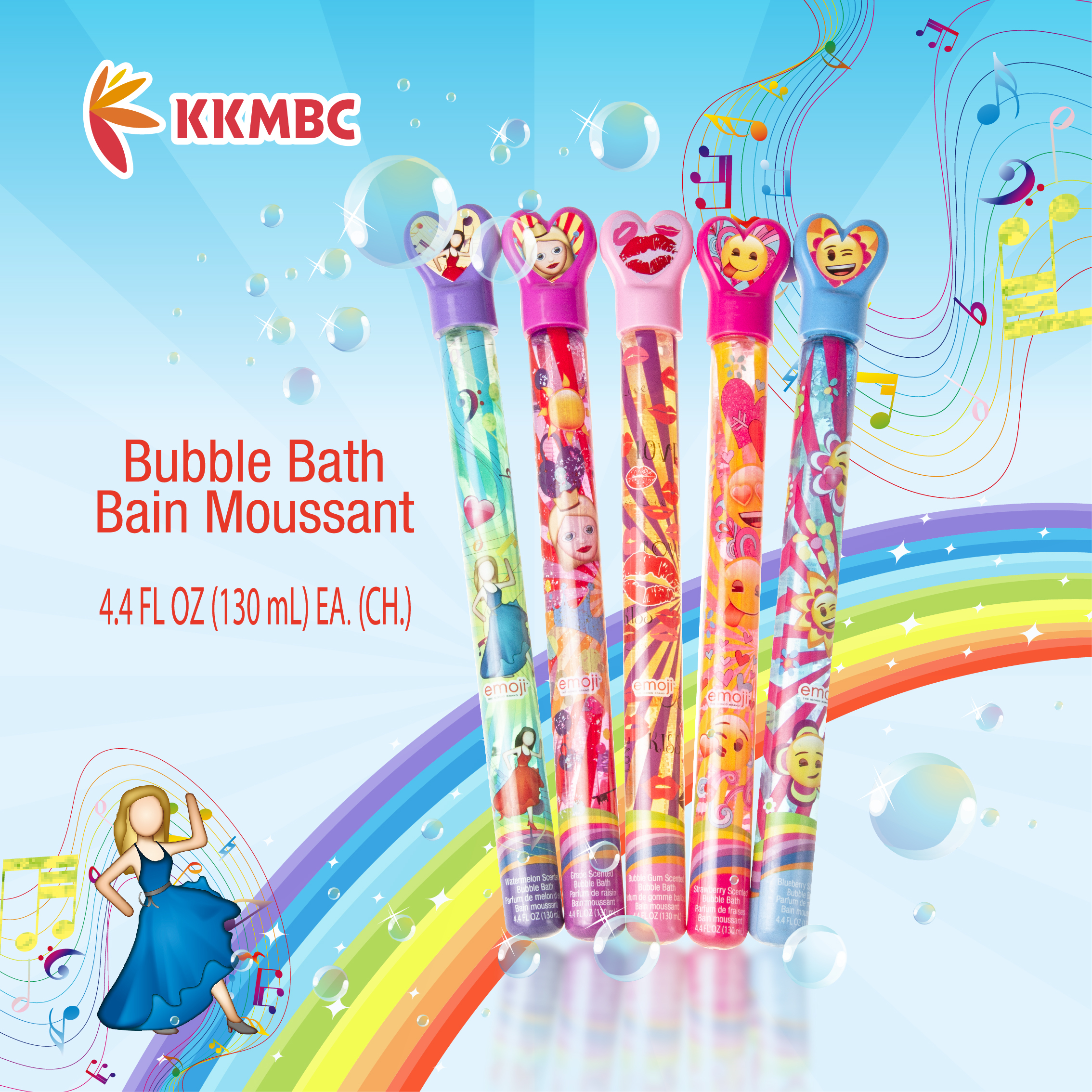 Emoji bubble bath bain moussant
