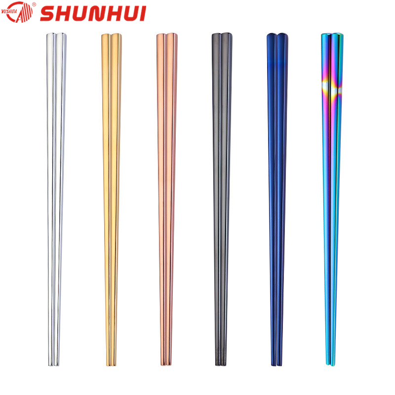 SH-Chopsticks Reusable Metal Titanium Stainless Steel Chopsticks Set