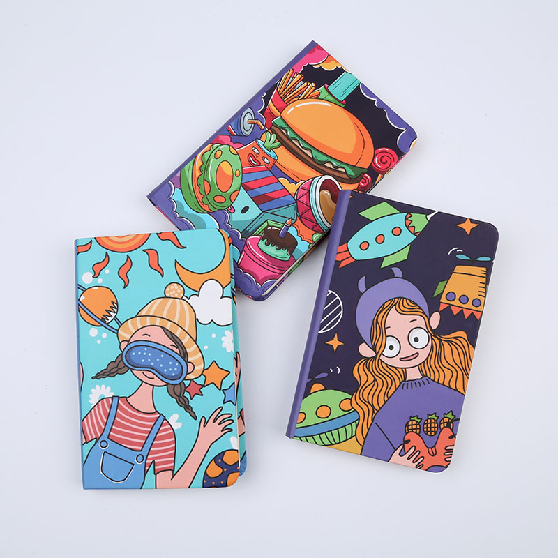 WANSHIFA 2021 Creative Design Color Printed Hard Cover Notebook
