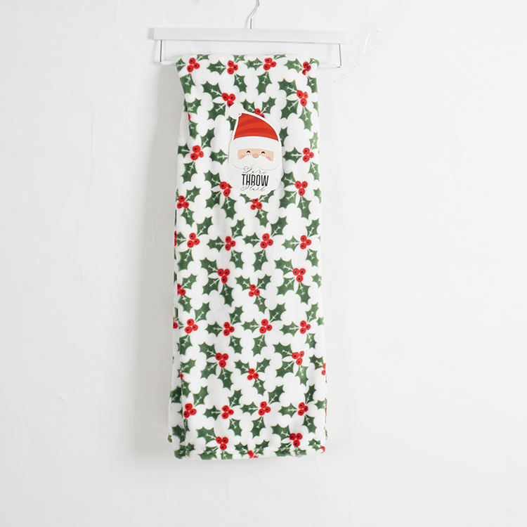Printed Royal plush throw