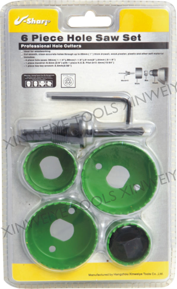 6pc Hole Saw Set