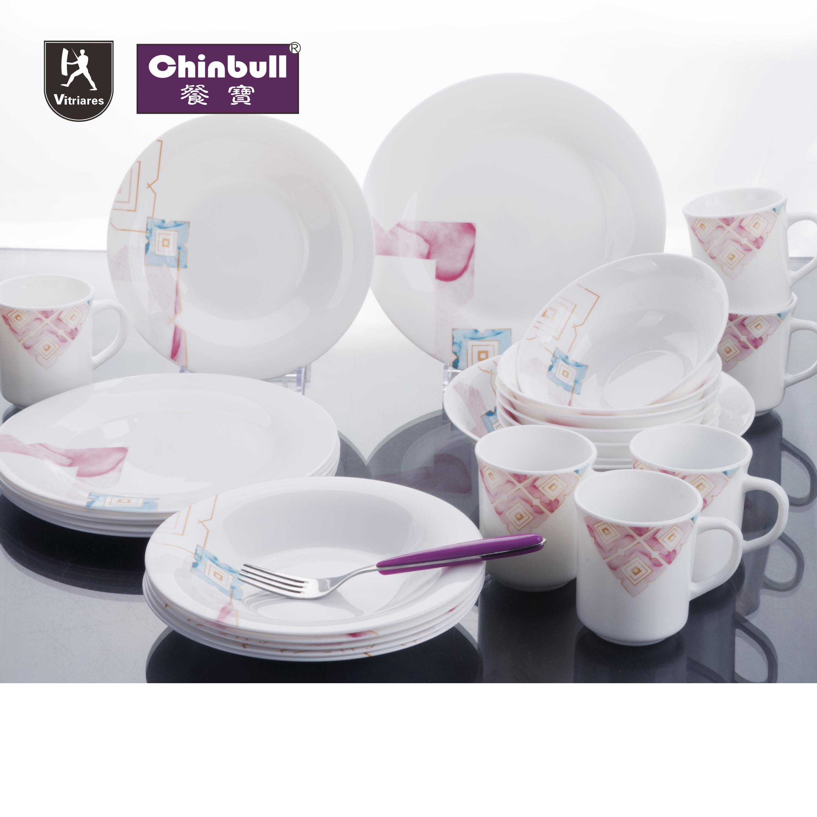 25pcs dinner set (opal glassware）