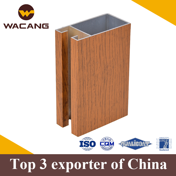 Woodlike finish aluminium profiles