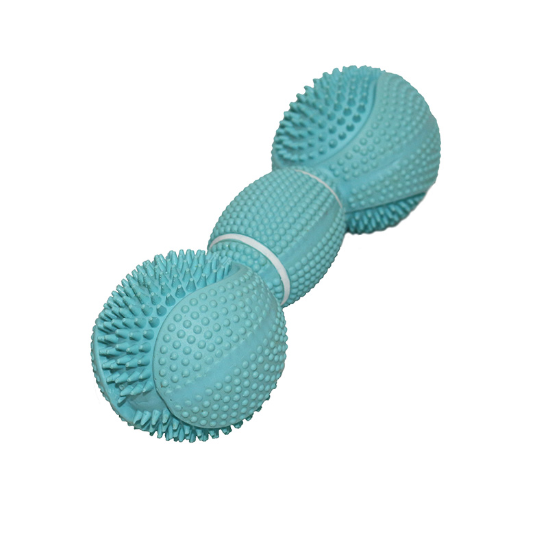 Hollow burr basketball and football dumbbell pet toys14.8cm