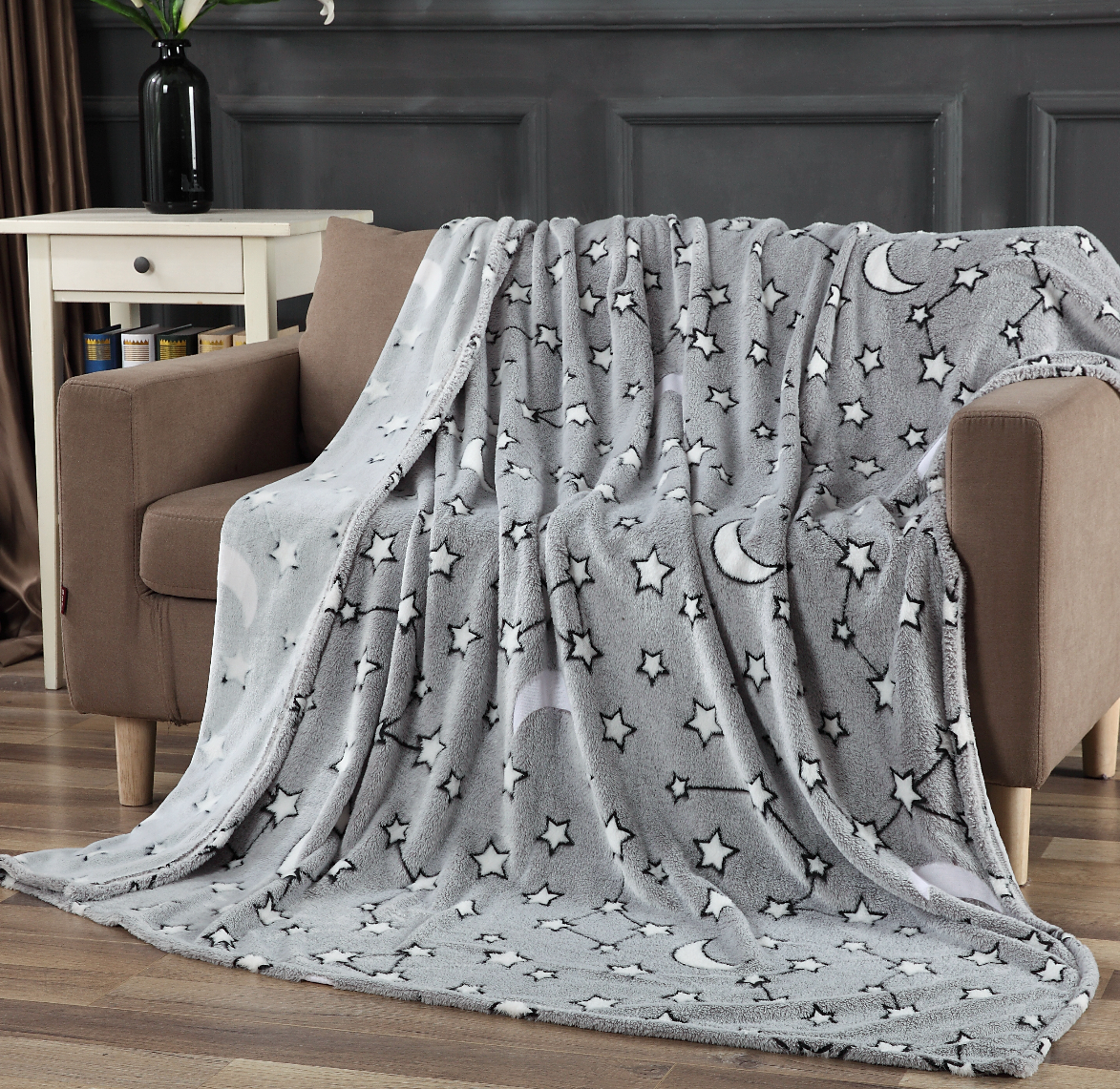 Glitter & Fluorescence Flannel Fleece Blanket