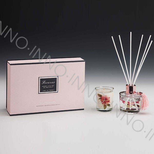 RAINCOAST 16203 80ML Reed Diffuser & 65G Scented Candle for home fragrance and home decoration