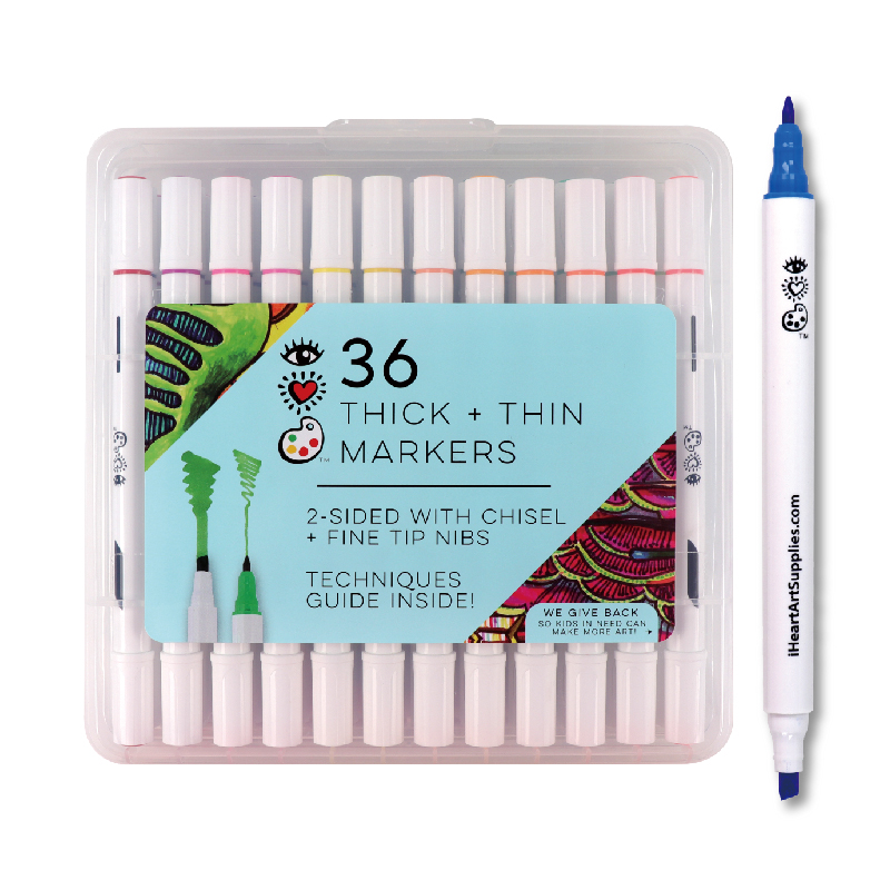 Bold and fine lines 36 pack alcohol based sketch marker