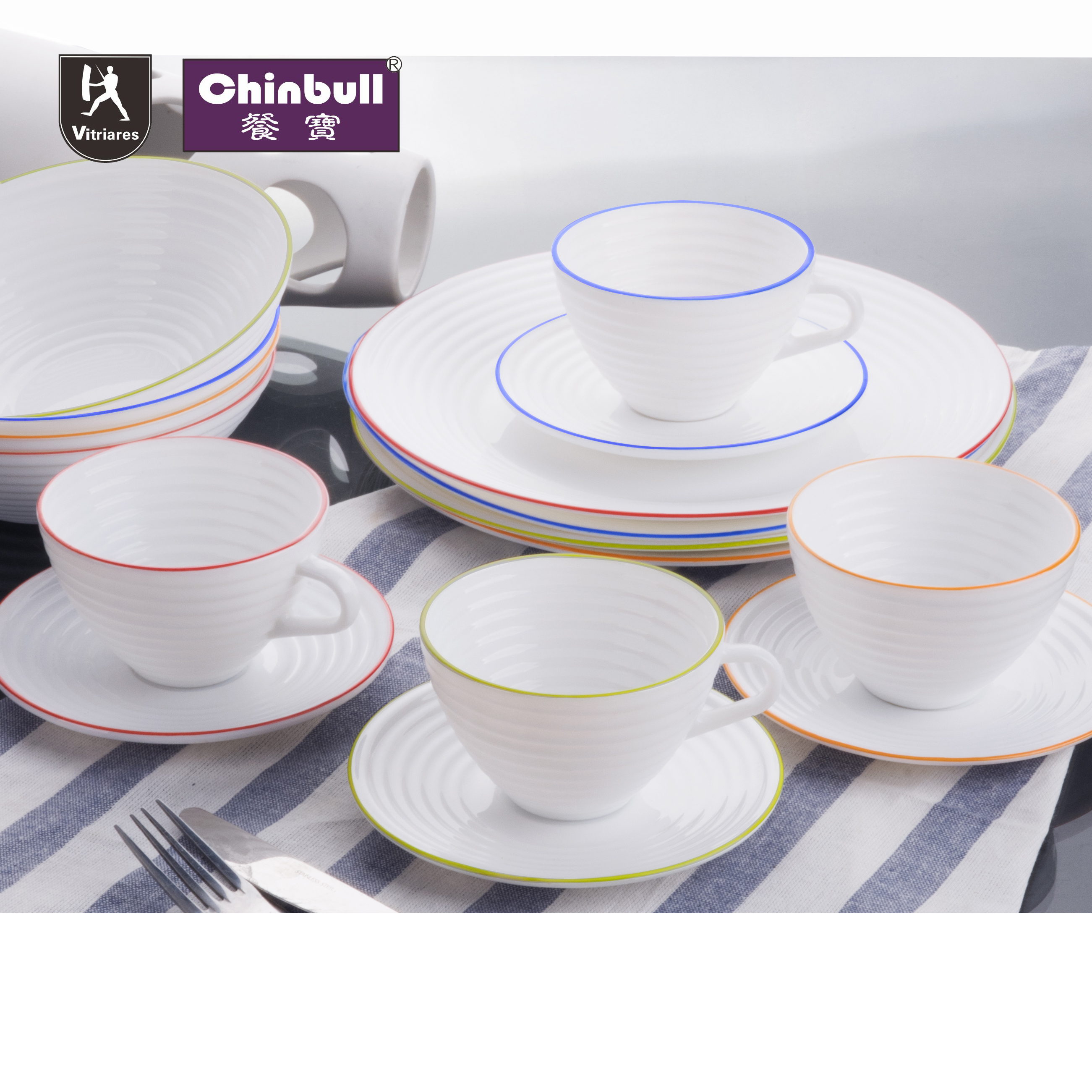 16pcs dinner set(opal glassware）