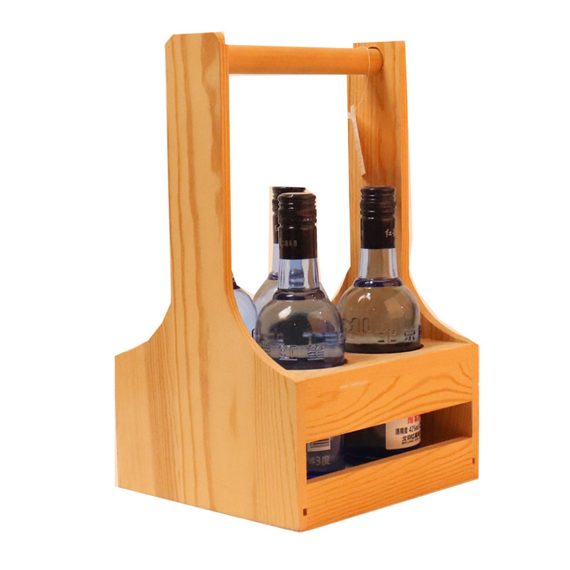 Wood Caddy Wooden Wine Holder Wooden Wine Rack Wooden Drink Holder Wooden Soft Drink Caddy