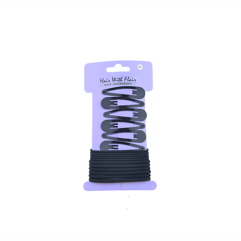 1 Set of 18 Pcs Snap Clips and Hair elastics set for Women Hair Accessories Set Color Available