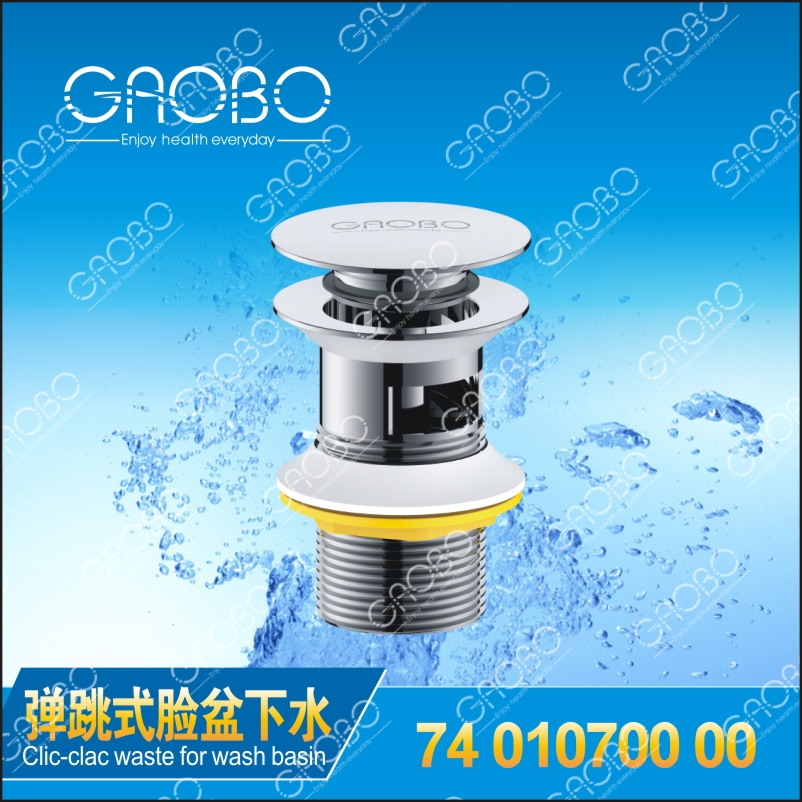 Clic-clac waste for wash basin