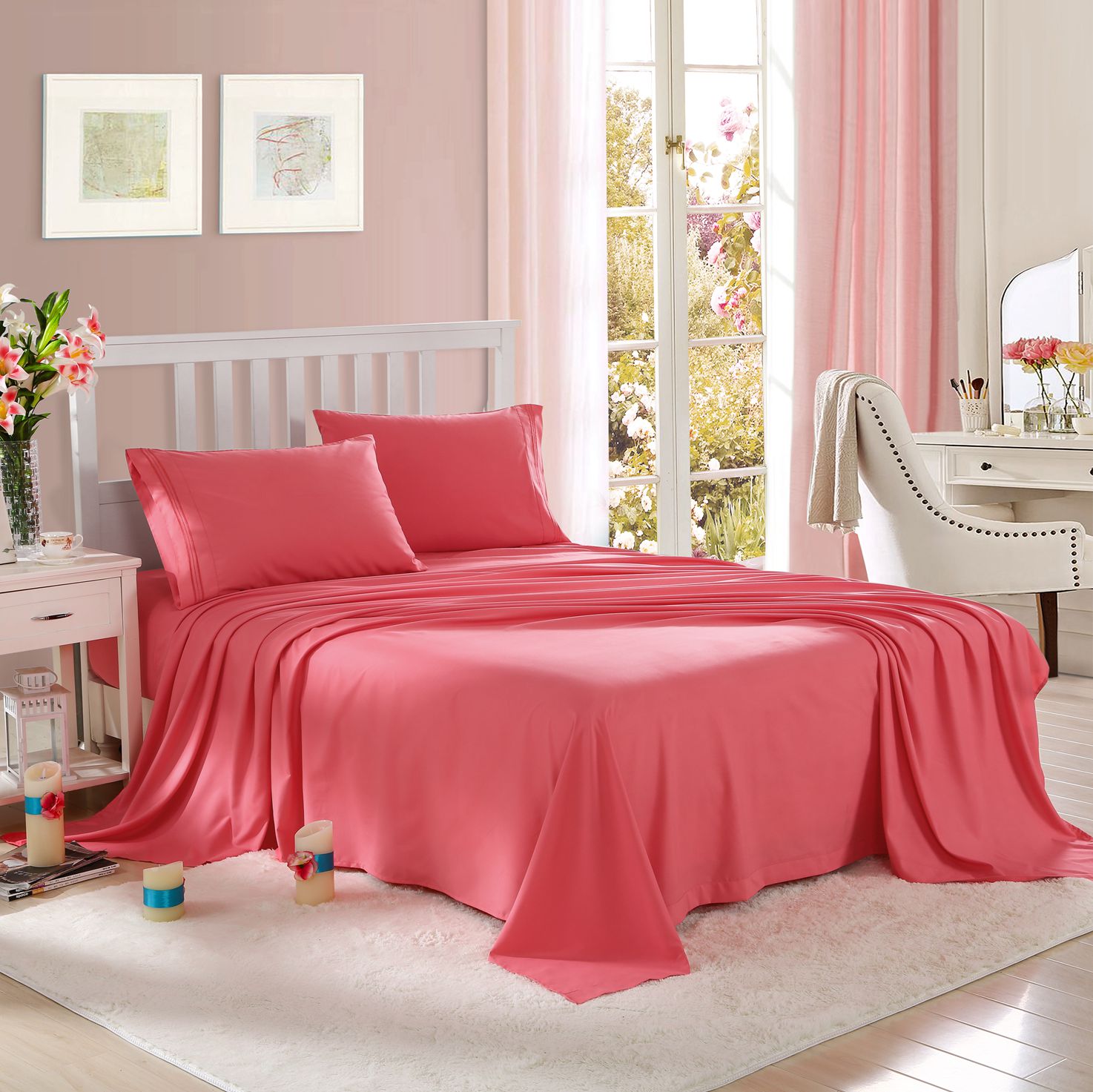 Solid Microfiber Sheet Set