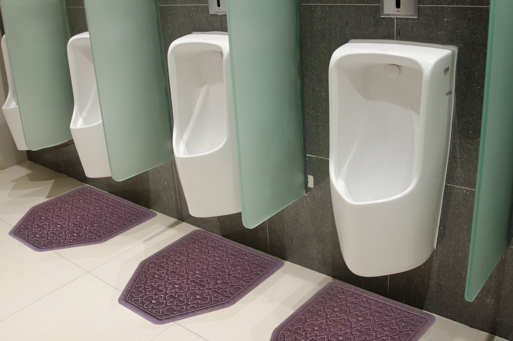 Non-slip Water Absorption Floor Urinal Mats for Men's Restrooms&Bathrooms