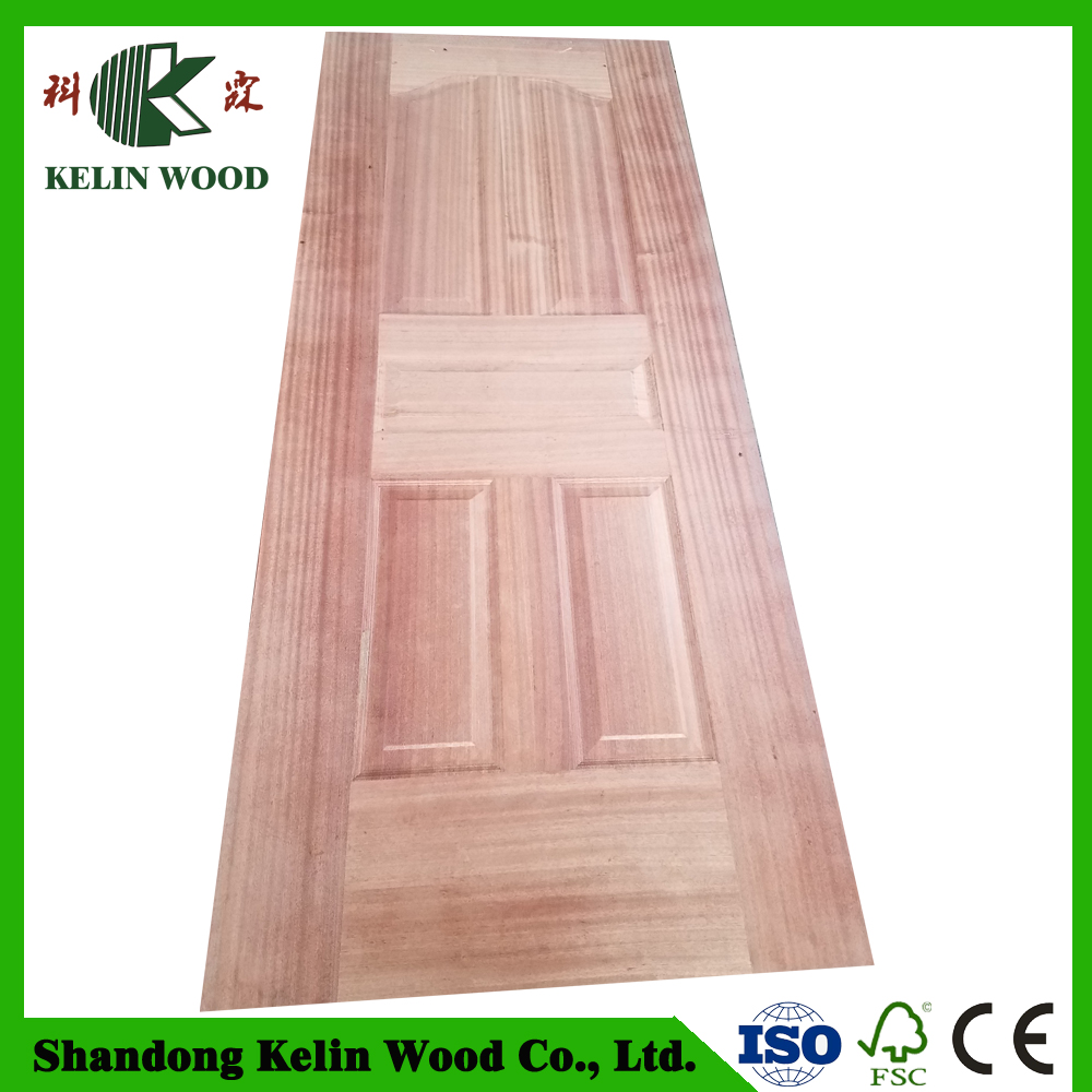 Wood sapele veneer HDF door skin